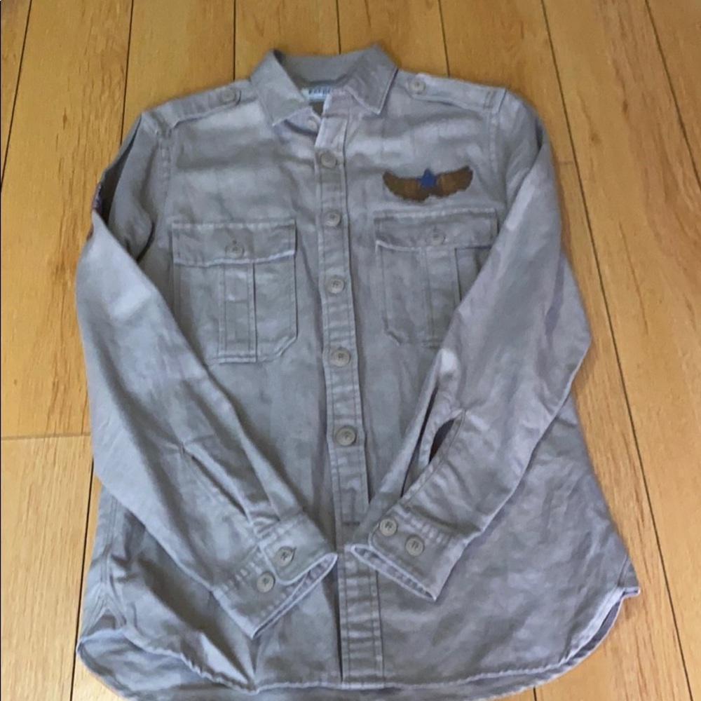 Express Military patch shirt,size S. - Picture 5 of 10